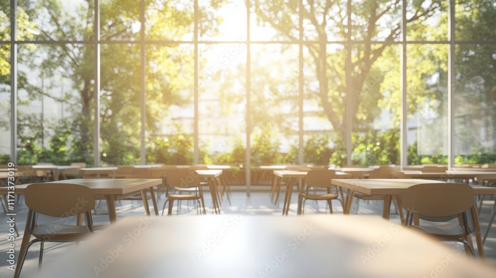Fototapeta premium Bright Learning Space with Natural Light