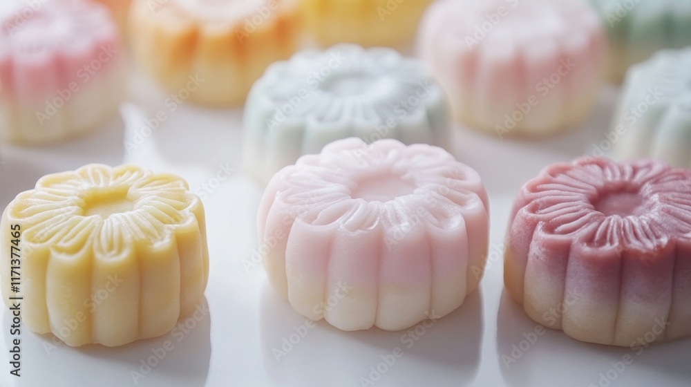 Pastel Mooncakes with Delicate Designs Pastel Mooncakes with Delicate Designs