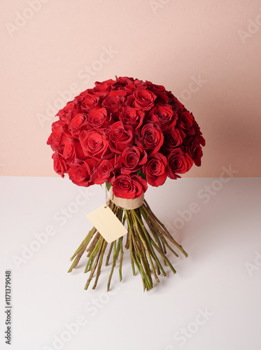 Elegant Red Rose Bouquet with Rustic Stems