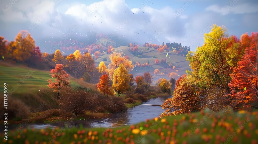 Vibrant Autumn Foliage: A Stunning Landscape of Colorful Trees Vibrant Autumn Foliage: A Stunning Landscape of Colorful Trees
