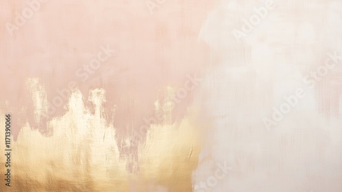 Soft Blush Pink and Gold Abstract Texture Background - made with Generative AI