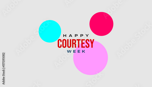 Courtesy Week Holiday concept. Template for background, banner, card, poster, t-shirt with text inscription