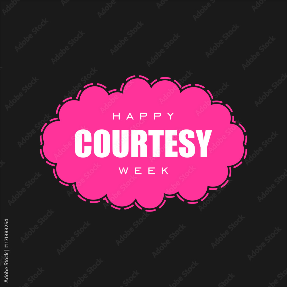 Courtesy Week Holiday concept. Template for background, banner, card, poster, t-shirt with text inscription Courtesy Week Holiday concept. Template for background, banner, card, poster, t-shirt with text inscription