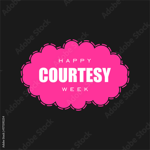 Courtesy Week Holiday concept. Template for background, banner, card, poster, t-shirt with text inscription