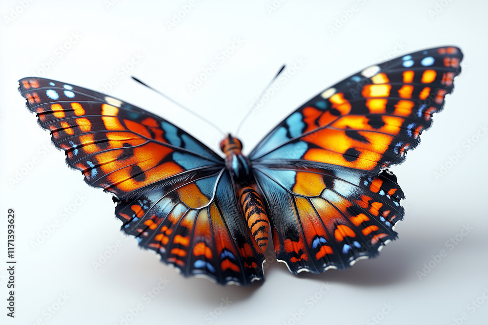 Fototapeta premium butterfly on white background