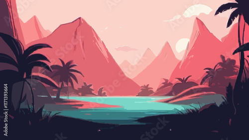 sunset in the sea
