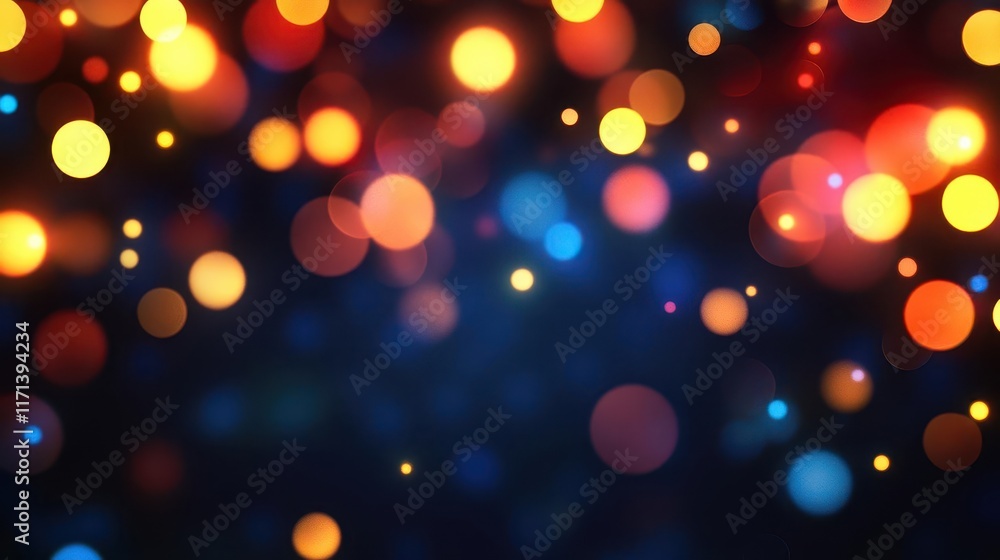 Fototapeta premium Vibrant bokeh lights display celebratory event abstract photography colorful environment close-up view visual art concept