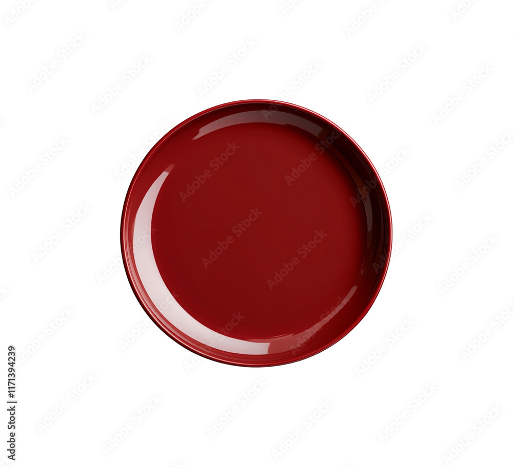 Red round serving tray with a sleek design, ideal for use in kitchen or dining setups. Perfect for serving snacks or drinks. Isolated on transparent background, png. Red round serving tray with a sleek design, ideal for use in kitchen or dining setups. Perfect for serving snacks or drinks. Isolated on transparent background, png.