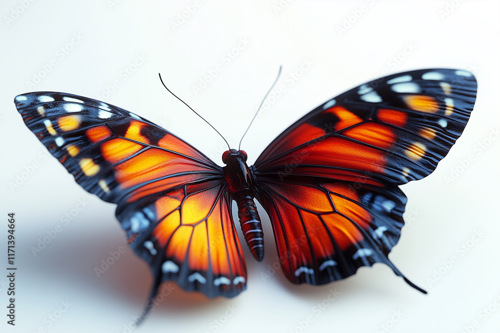 Fototapeta premium butterfly on white background