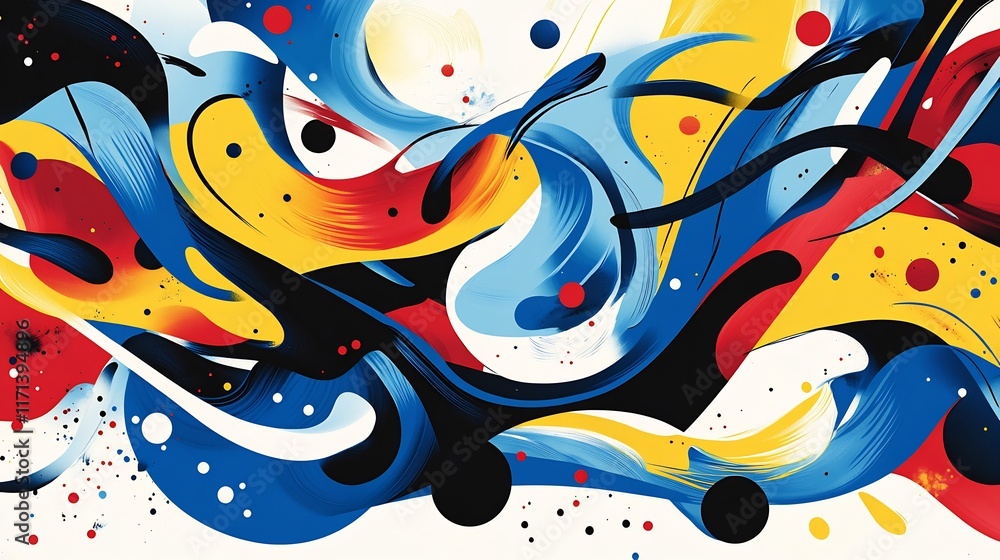 Obraz premium Abstract Colorful Swirls: A vibrant explosion of color and movement