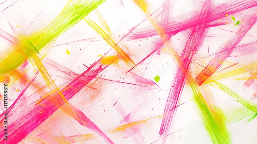 Obraz premium Abstract Colorful Strokes: A Vibrant Digital Painting