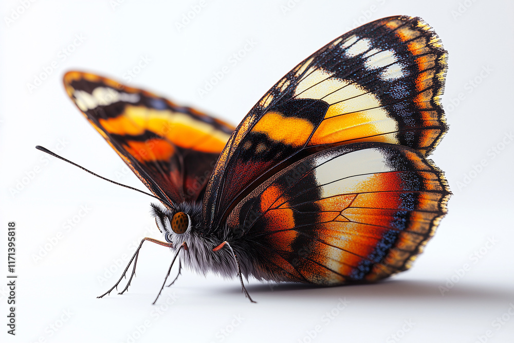 Naklejka premium butterfly on white background