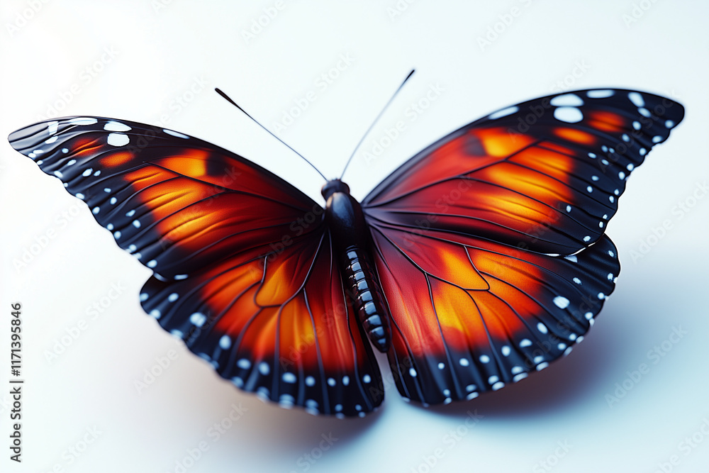Fototapeta premium butterfly on white background