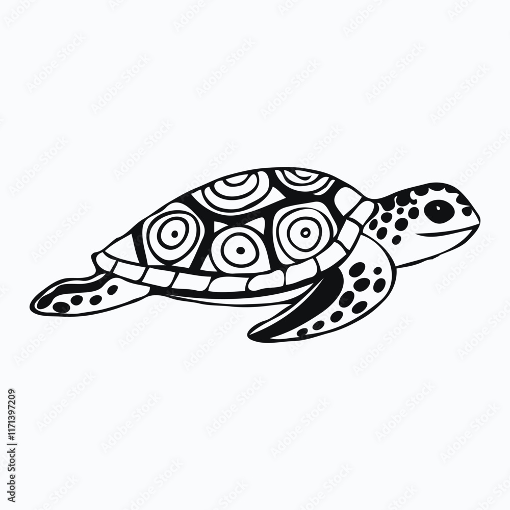 Fototapeta premium Turtle swimming.