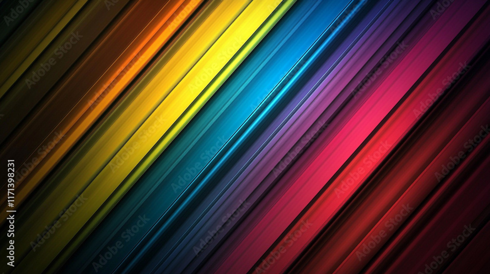 Vibrant Diagonal Stripes in Multicolored Abstract Pattern, A vibrant abstract background featuring diagonal lines in a spectrum of colors, Vibrant Diagonal Stripes in Multicolored Abstract Pattern, A vibrant abstract background featuring diagonal lines in a spectrum of colors,