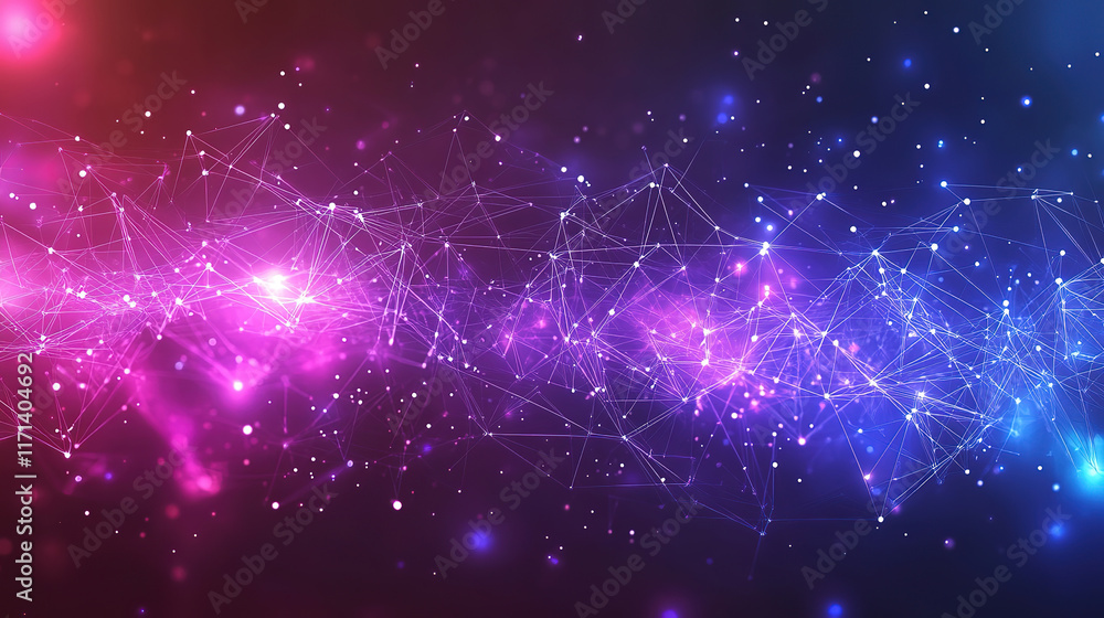 Glowing Line Patterns and Geometric Shapes in AI-Themed Background Glowing Line Patterns and Geometric Shapes in AI-Themed Background