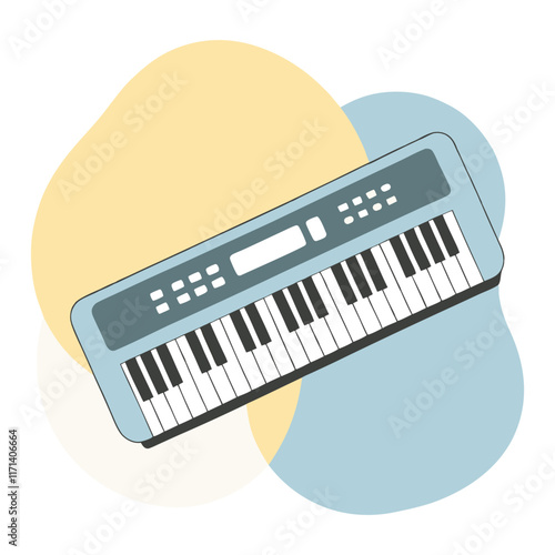 synthesizer musical instrument vector illustration 