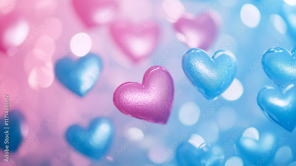 Obraz premium Colorful hearts creating a festive atmosphere for Proposal Day celebration