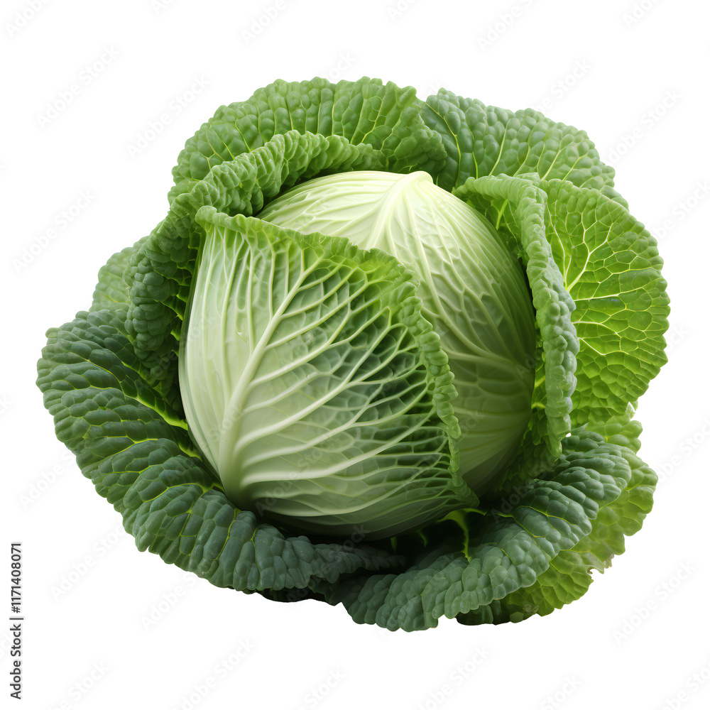 Obraz premium cabbage vegetable png. leafy green vegetable cabbage isolated. fresh and organic cabbage top view png. green vegetable for healthy food designs and organic recipes isolated