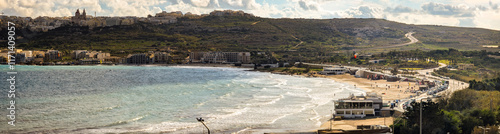 Aerial footage in Malta during winter holidays.