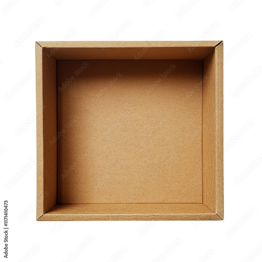 Fototapeta premium Empty Square Wooden Box on Black Background for Creative Use