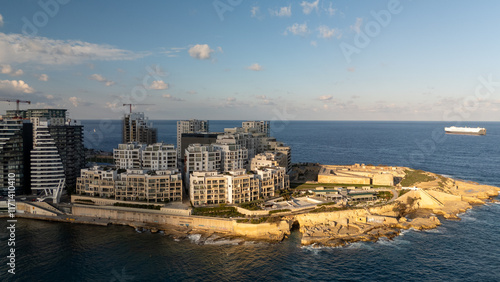 Obraz na płótnie Aerial footage in Malta during winter holidays. w salonie