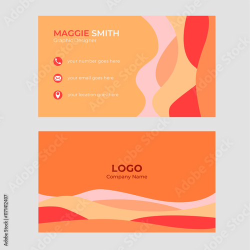 Professional Business Card designed of customized shapes, patterns, icons, pastel colours, minimal description, modern, exceptional and simple ideas