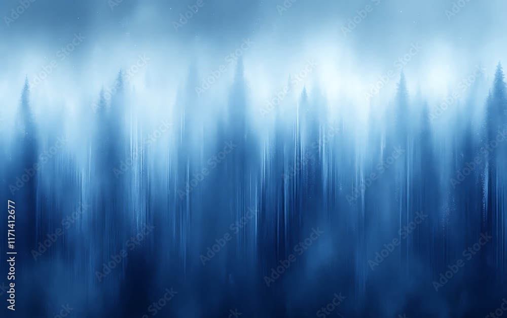 Misty blue forest, blurred, abstract. Misty blue forest, blurred, abstract.