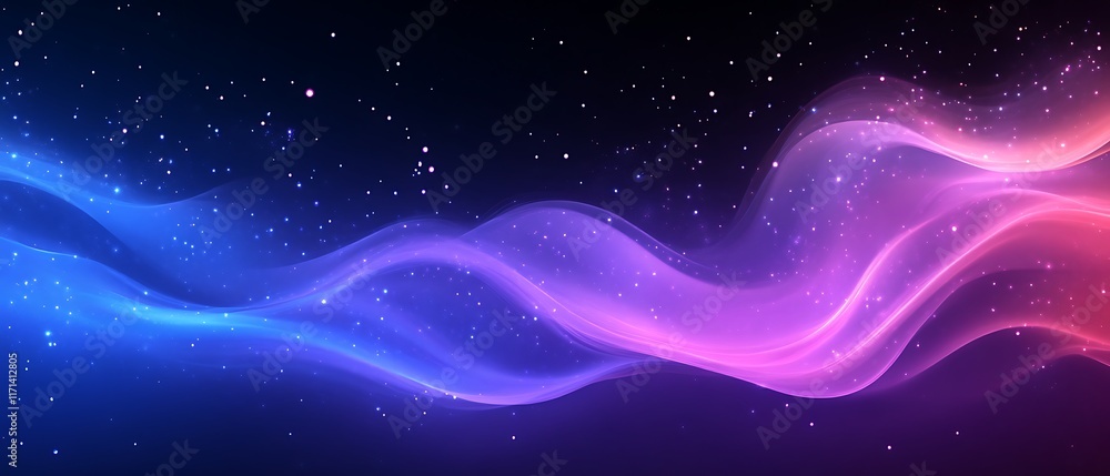 Abstract wavy neon lights. Abstract wavy neon lights.