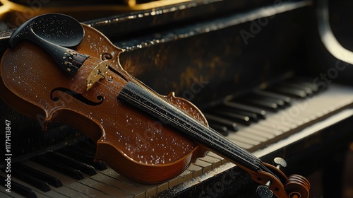 Violin on Piano Keys