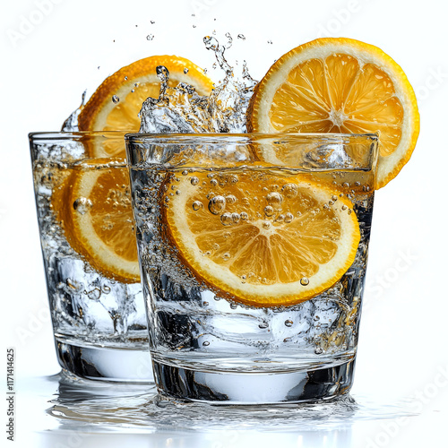 Refreshing Lemon Water Splash photo