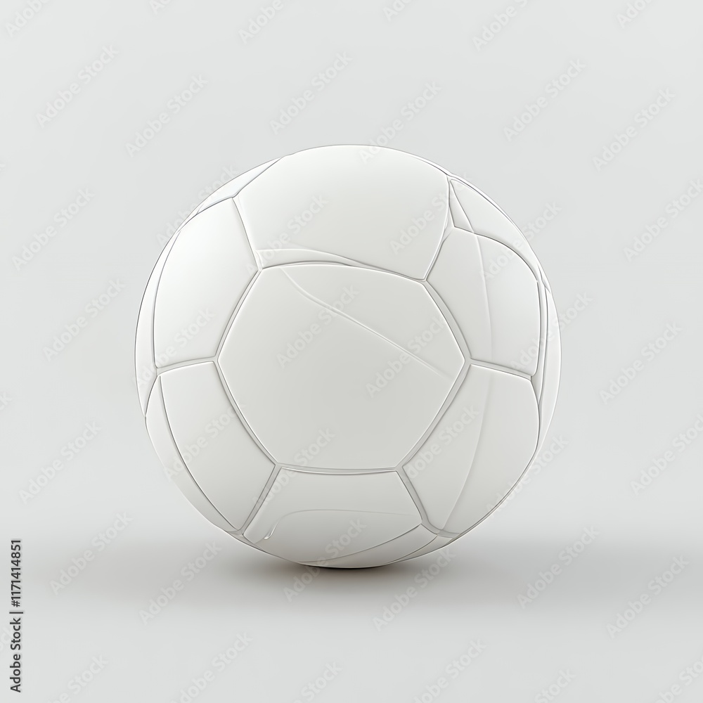 White Soccer Ball 3d Render for Design and Mockups White Soccer Ball 3d Render for Design and Mockups