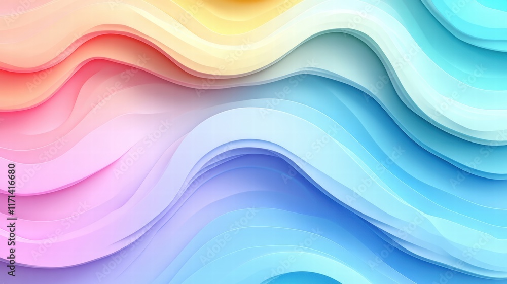 Abstract Pastel Wave Background Abstract Pastel Wave Background