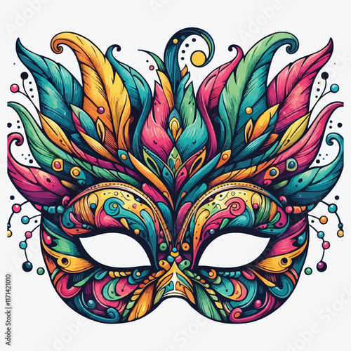 Carnival mask stock illustration