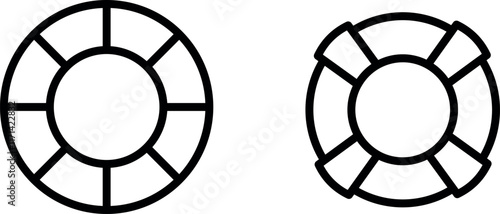 "Lifebuoy Vector Icon Set – Safety and Rescue Symbols"