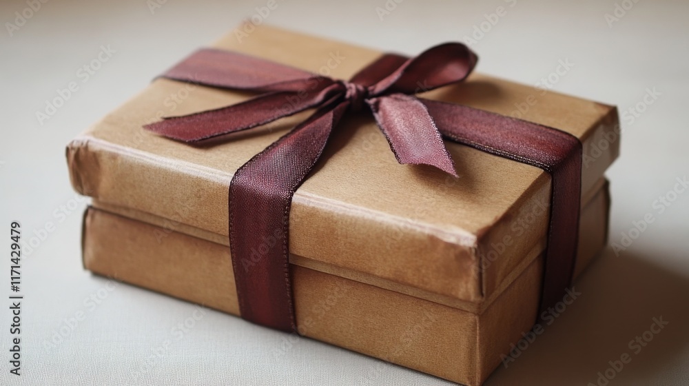 Delightfully wrapped gift box waiting to be opened with anticipation and joy. Generative AI Delightfully wrapped gift box waiting to be opened with anticipation and joy. Generative AI