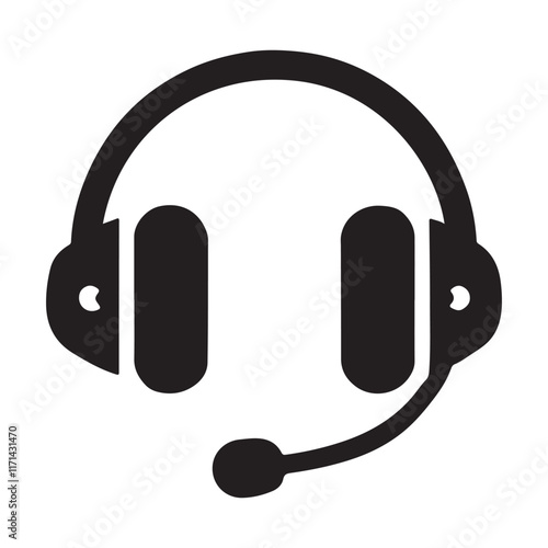 Minimalist headset icon