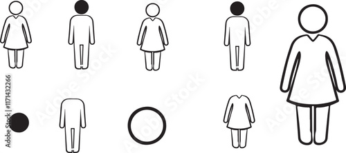 Man and woman icon vector for web and mobile app. male and female sign and symbol. Girls and boys