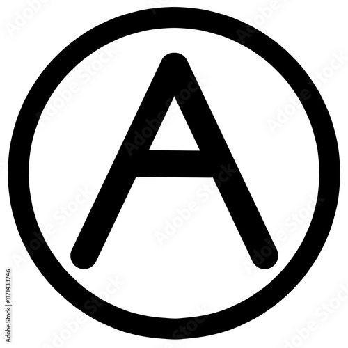 Letter A on white, font, icon, alphabet, A, leter a on blank, font of letter a photo