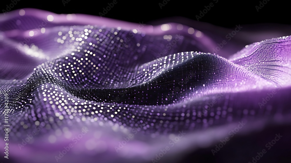 Abstract Purple Glittering Wave Digital Fabric Texture Abstract Purple Glittering Wave Digital Fabric Texture