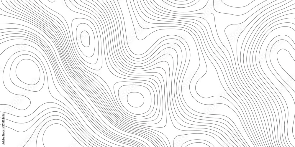 Abstract topographic contours map background, Vector contour topographic map background. Topography and geography map grid abstract backdrop, Modern design with White background.