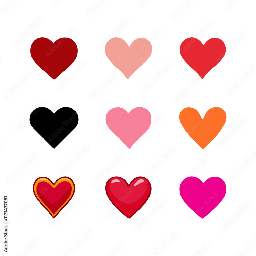 Creative vector love set Creative vector love set