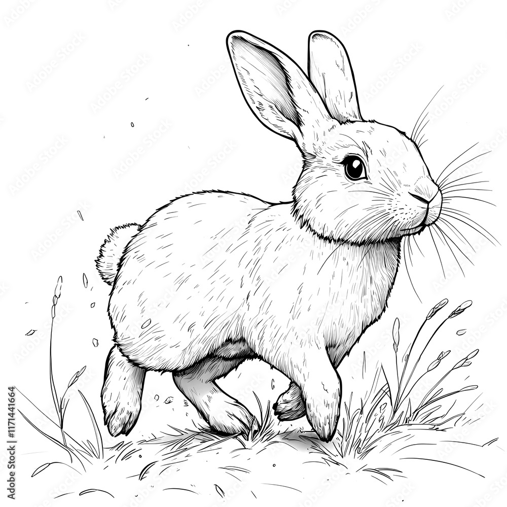 A Rabbit Runs through the Grass A Rabbit Runs through the Grass