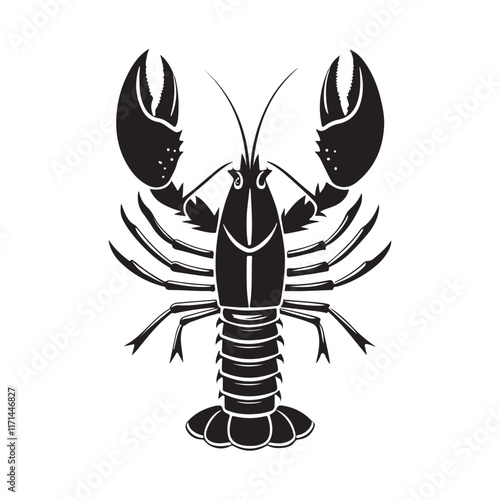 Lobster silhouette vector illustration