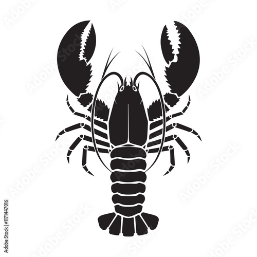 Lobster silhouette vector illustration