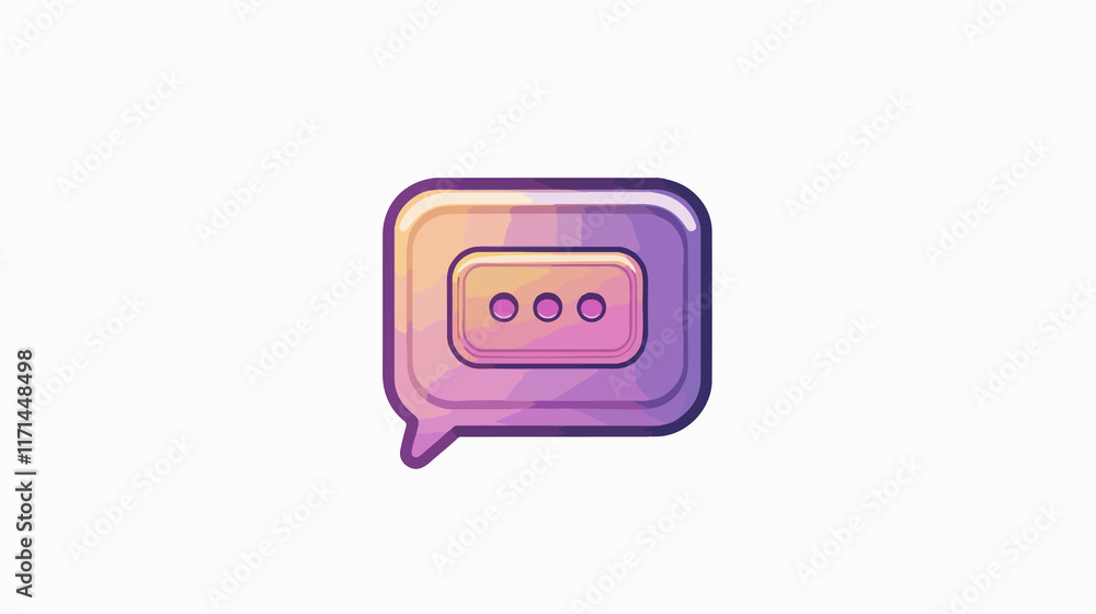 Obraz premium Modern Chat Bubble Icon for Web Design Projects