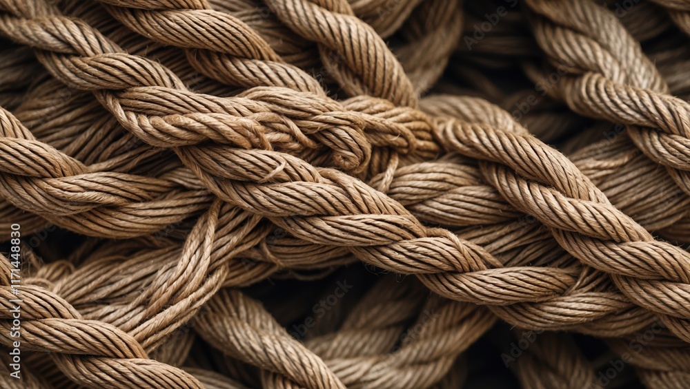 Intricate Twisted Natural Fiber Rope Texture Intricate Twisted Natural Fiber Rope Texture