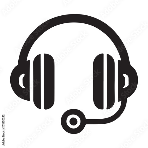 Minimalist headset icon