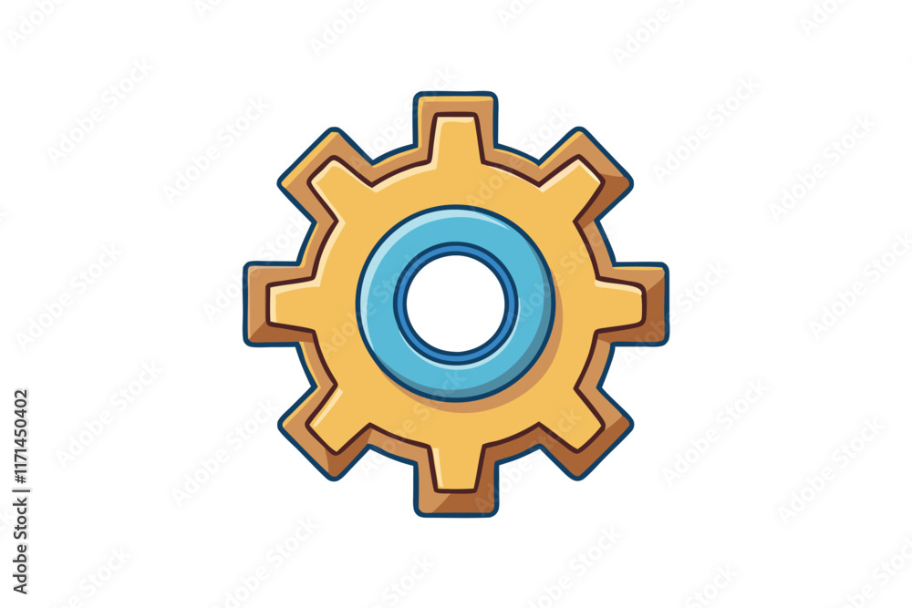 Vibrant gearwheel graphic emphasizing functionality, industrial concepts, and progress in a modern and clean vector design Vibrant gearwheel graphic emphasizing functionality, industrial concepts, and progress in a modern and clean vector design