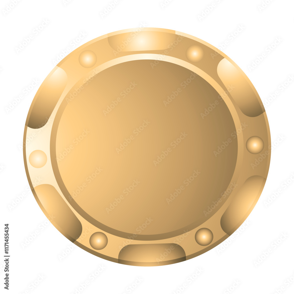 Casino poker chips made of gold vector art Casino poker chips made of gold vector art